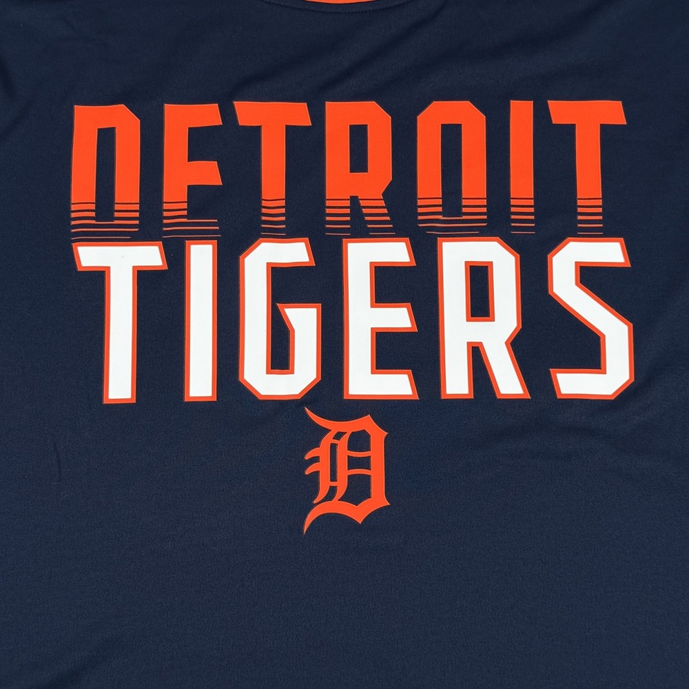 Detroit Tigers Shirt Mens Large MLB Baseball 3/4‎ Sleeve Genuine Merchandise